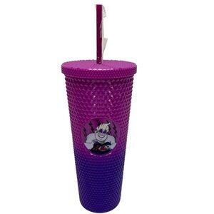 NEW! Disney’s Ursula The Little Mermaid Studded Tumbler Water Bottle Purple